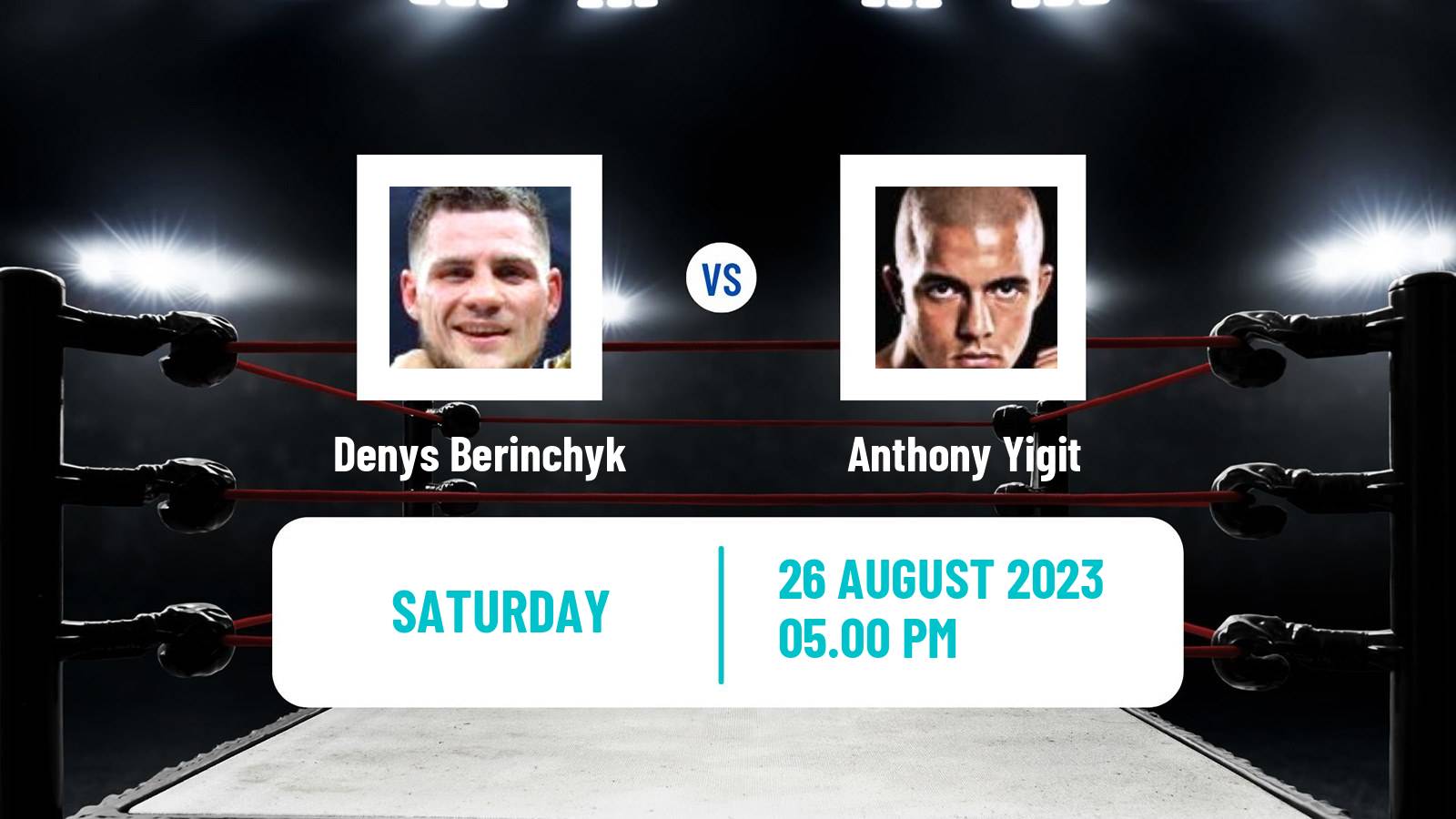 Boxing Lightweight Others Matches Men Denys Berinchyk - Anthony Yigit