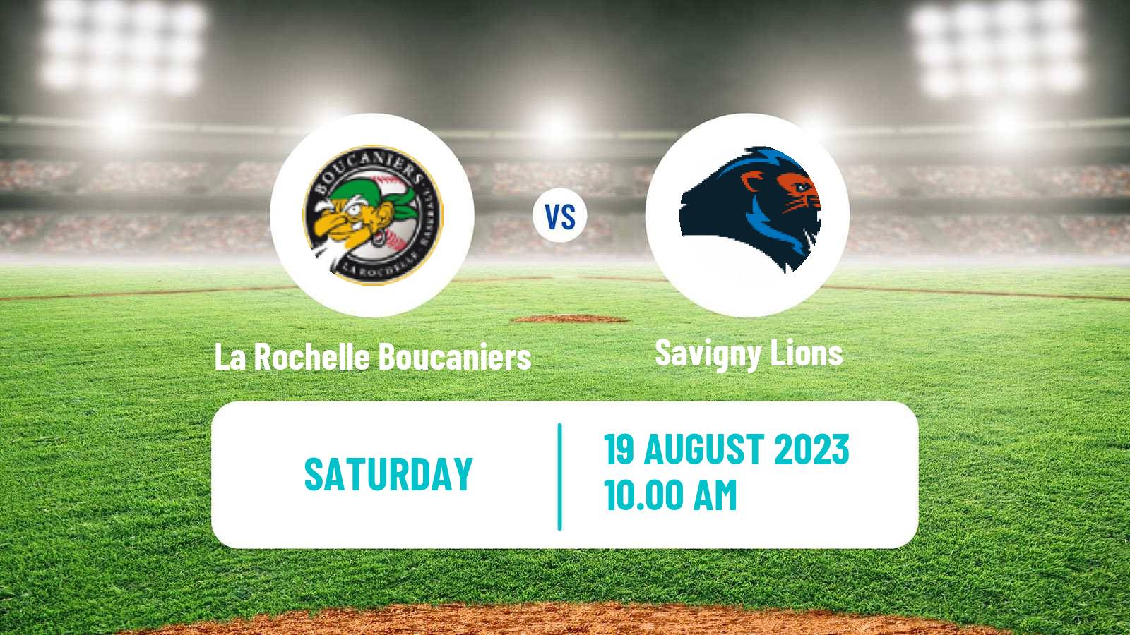 Baseball French Division 1 Baseball La Rochelle Boucaniers - Savigny Lions