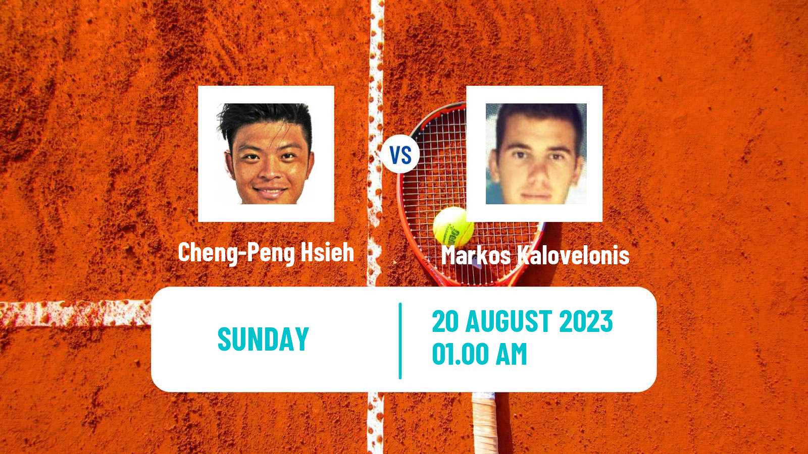 Tennis Zhuhai Challenger Men Cheng-Peng Hsieh - Markos Kalovelonis