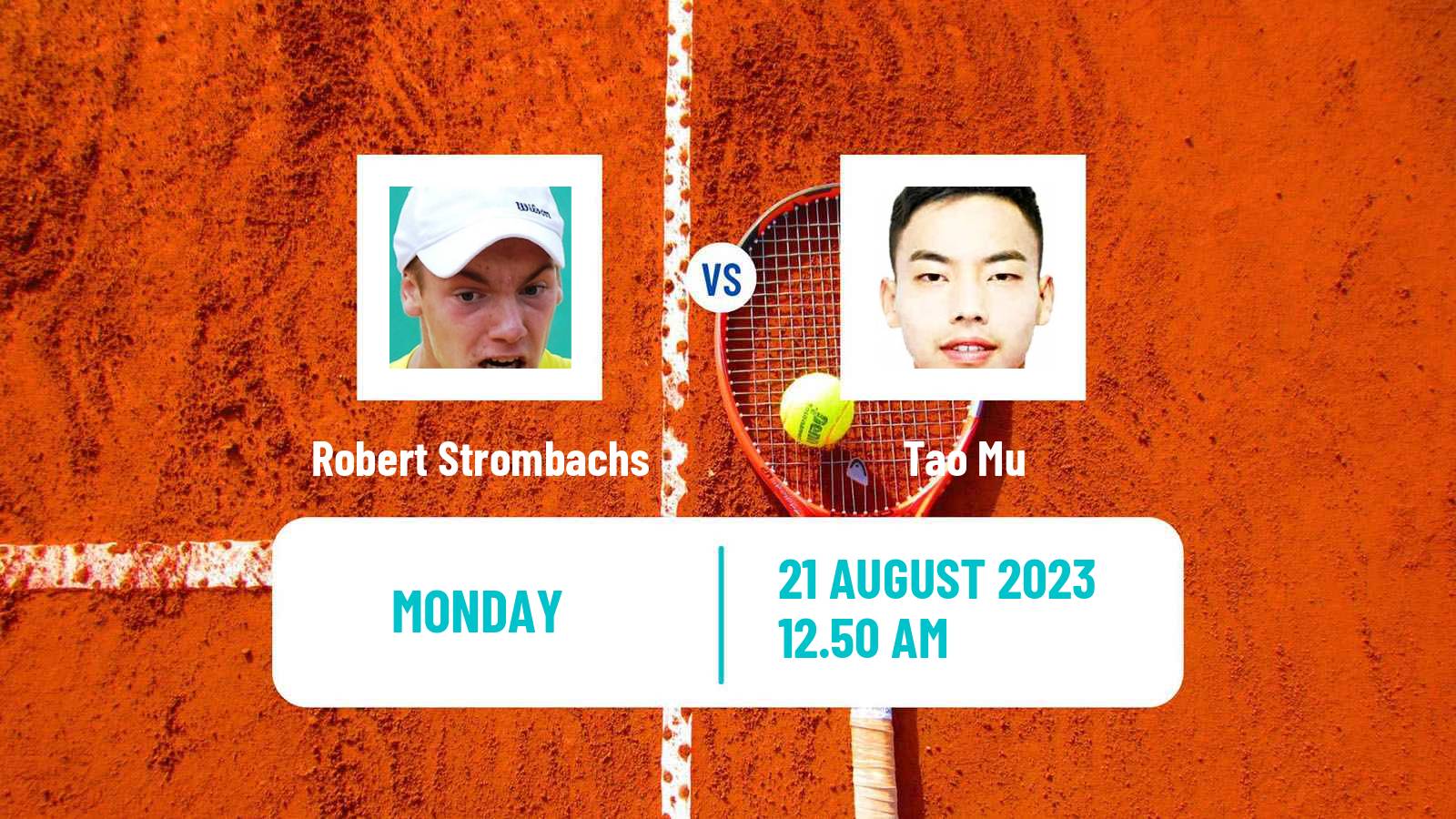 Tennis Zhuhai Challenger Men Robert Strombachs - Tao Mu