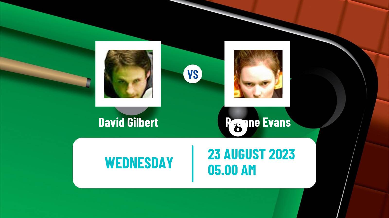 Snooker European Masters David Gilbert - Reanne Evans