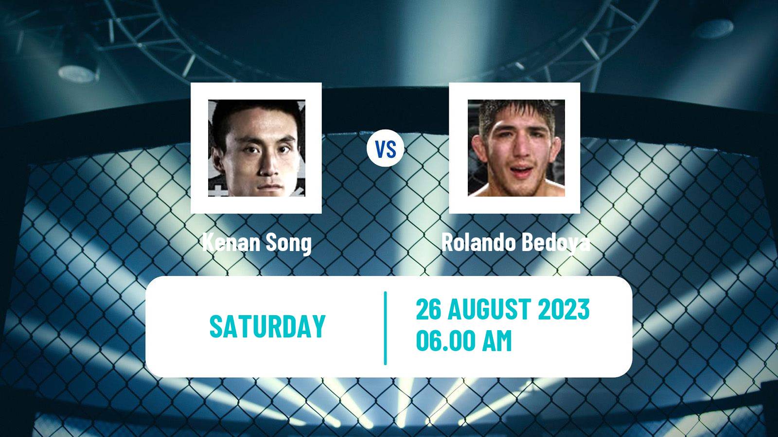 MMA Welterweight UFC Men Kenan Song - Rolando Bedoya