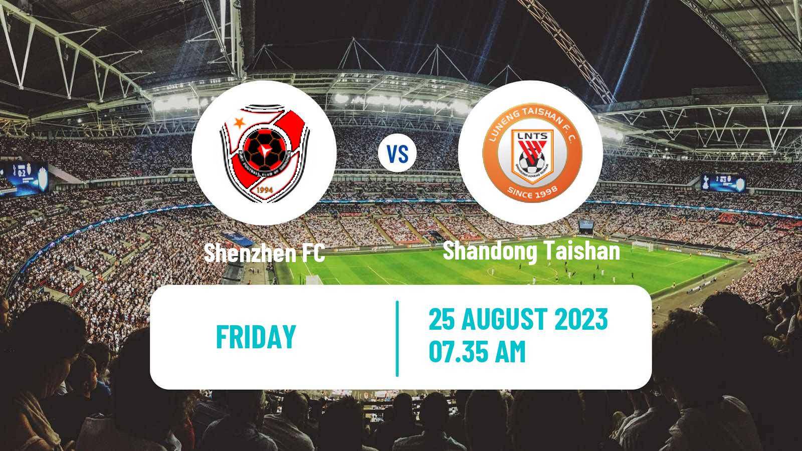 Soccer Chinese Super League Shenzhen - Shandong Taishan