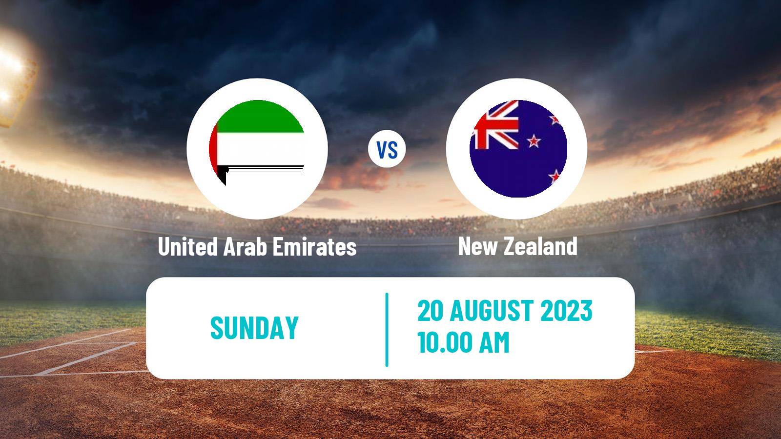 Cricket Twenty20 International United Arab Emirates - New Zealand