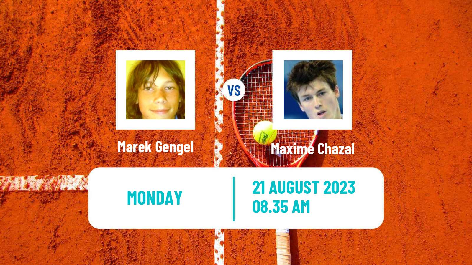 Tennis Prague 3 Challenger Men Marek Gengel - Maxime Chazal
