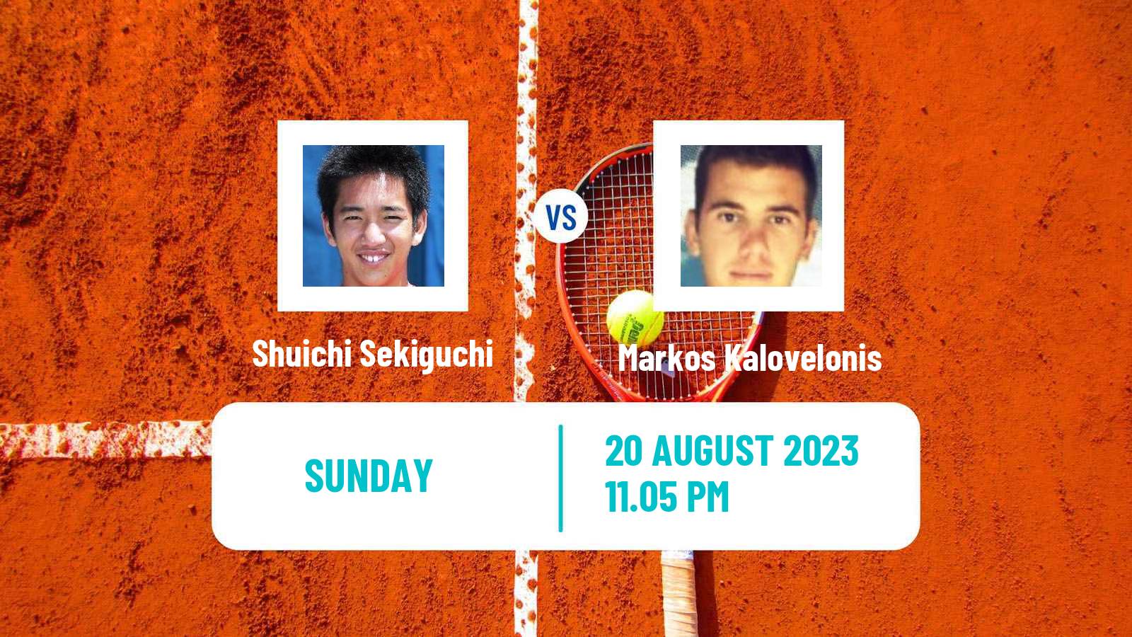 Tennis Zhuhai Challenger Men Shuichi Sekiguchi - Markos Kalovelonis