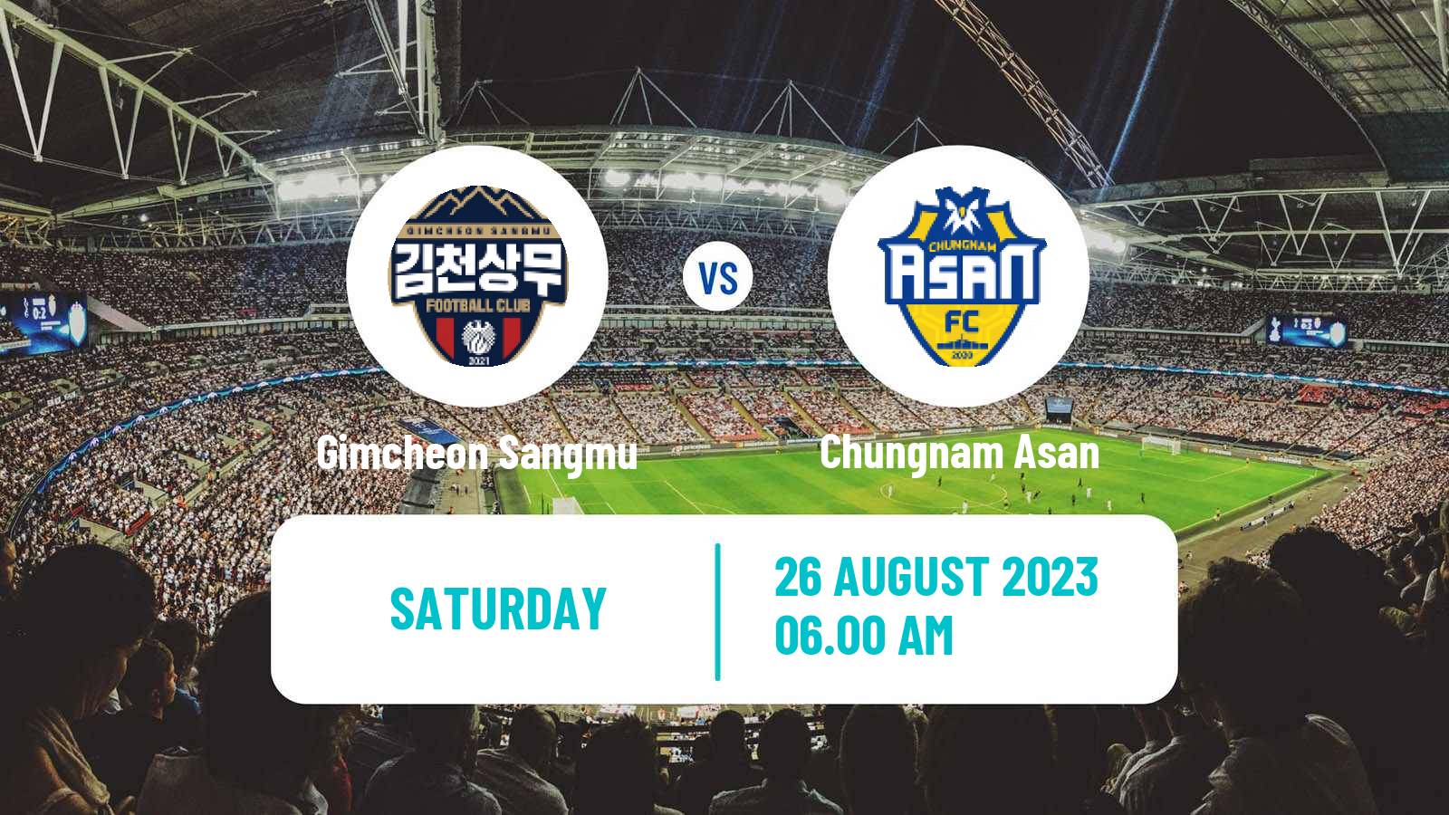 Soccer South Korean K-League 2 Gimcheon Sangmu - Chungnam Asan