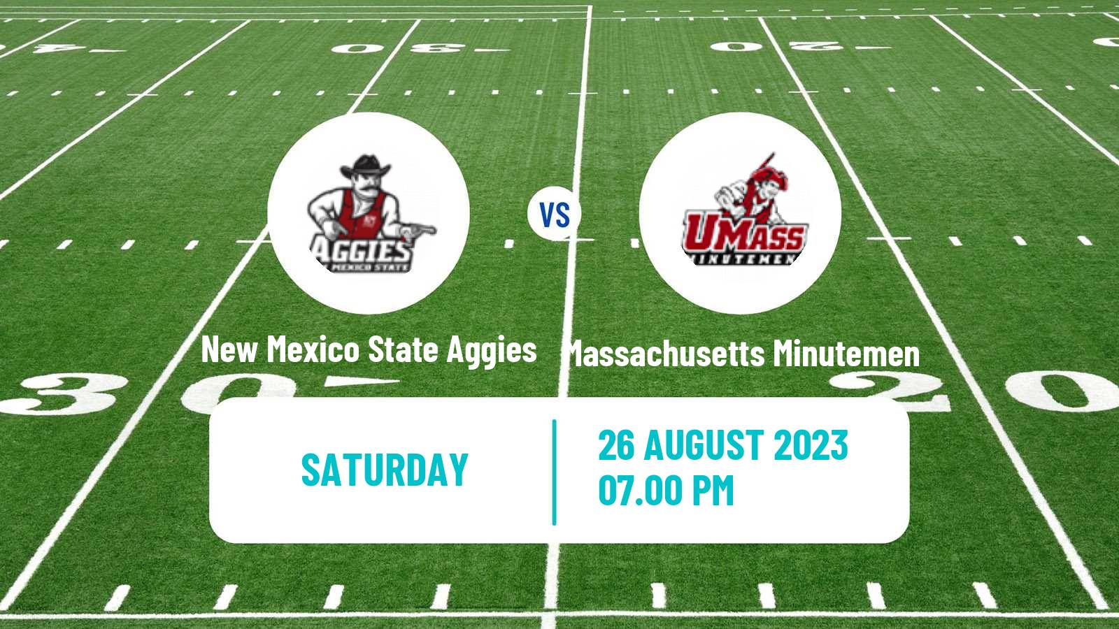 American football NCAA College Football New Mexico State Aggies - Massachusetts Minutemen