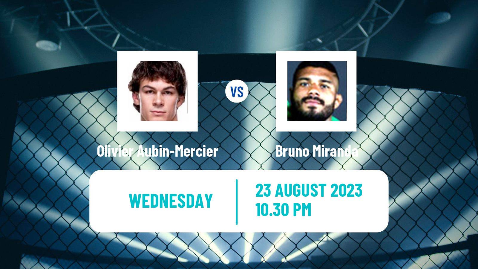 MMA Lightweight Pfl Men Olivier Aubin-Mercier - Bruno Miranda