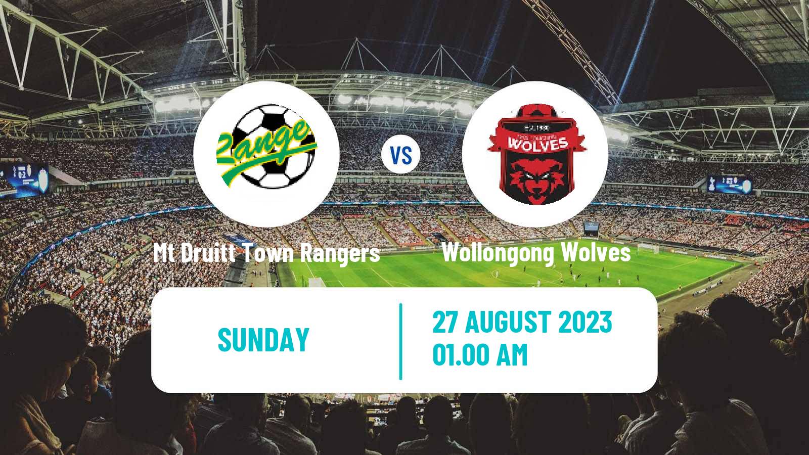 Soccer Australian NPL NSW Mt Druitt Town Rangers - Wollongong Wolves