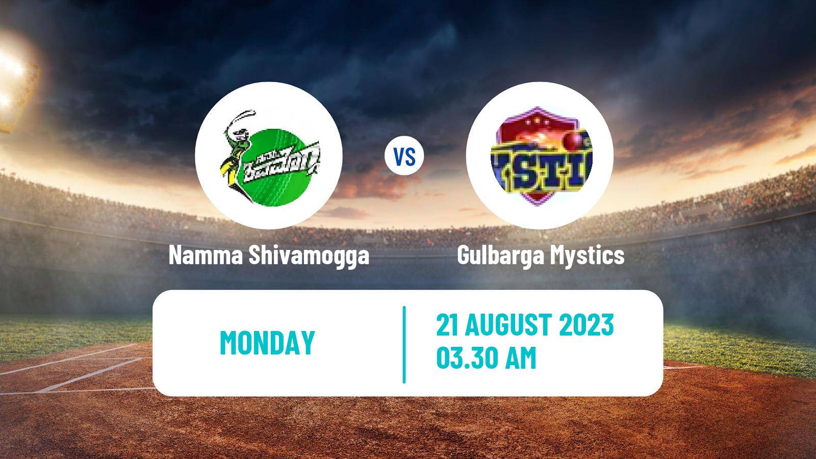 Cricket Indian Maharaja T20 Trophy Namma Shivamogga - Gulbarga Mystics