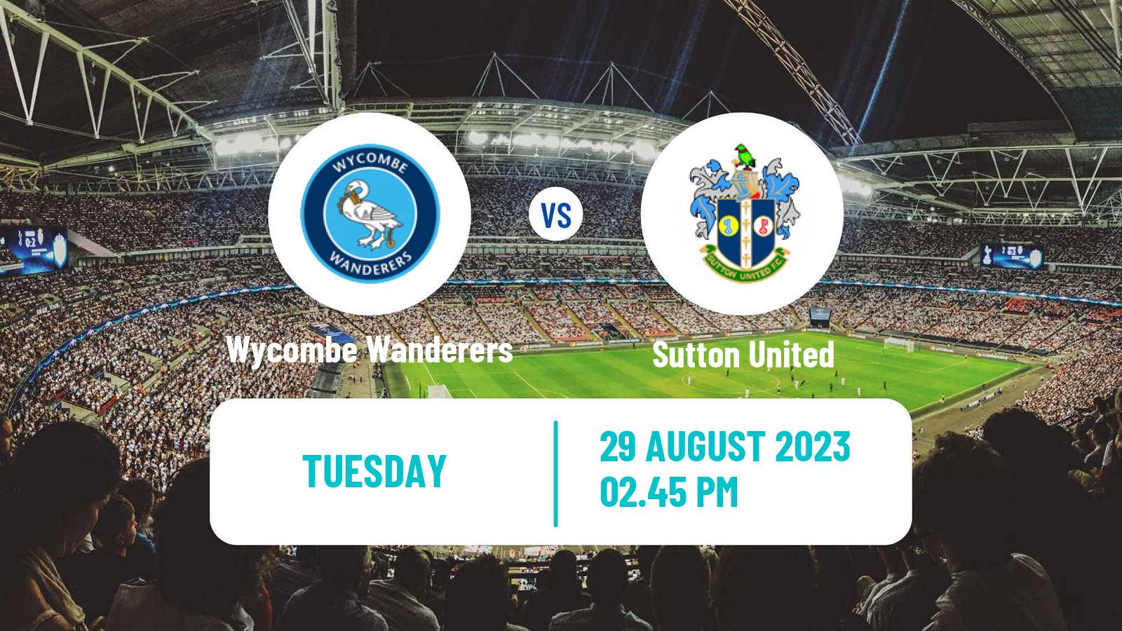 Soccer English League Cup Wycombe Wanderers - Sutton United