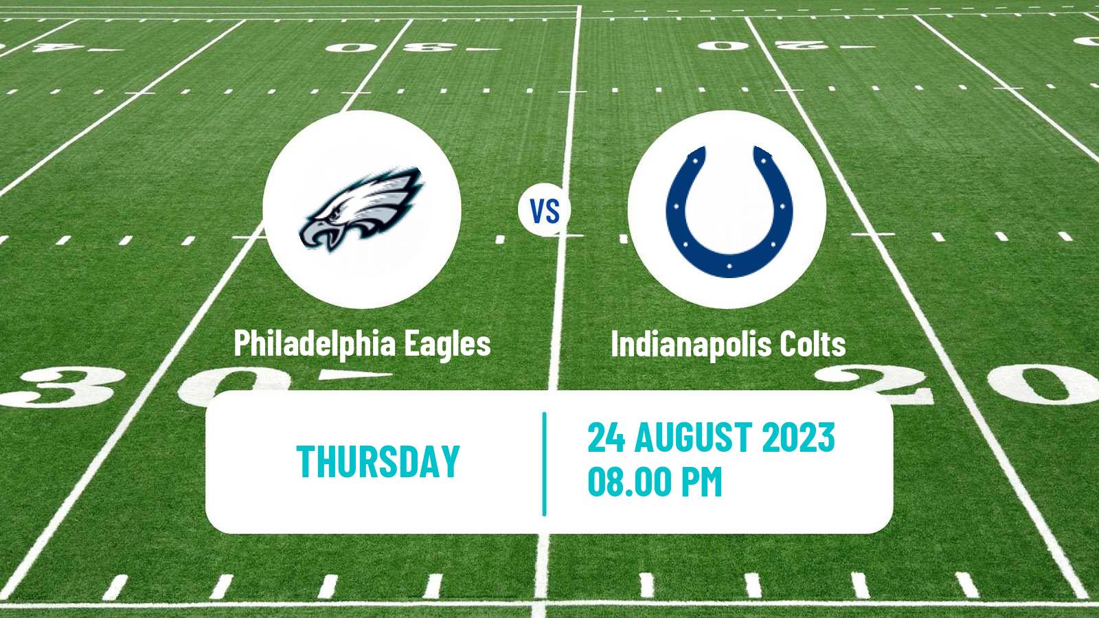 American football NFL Philadelphia Eagles - Indianapolis Colts