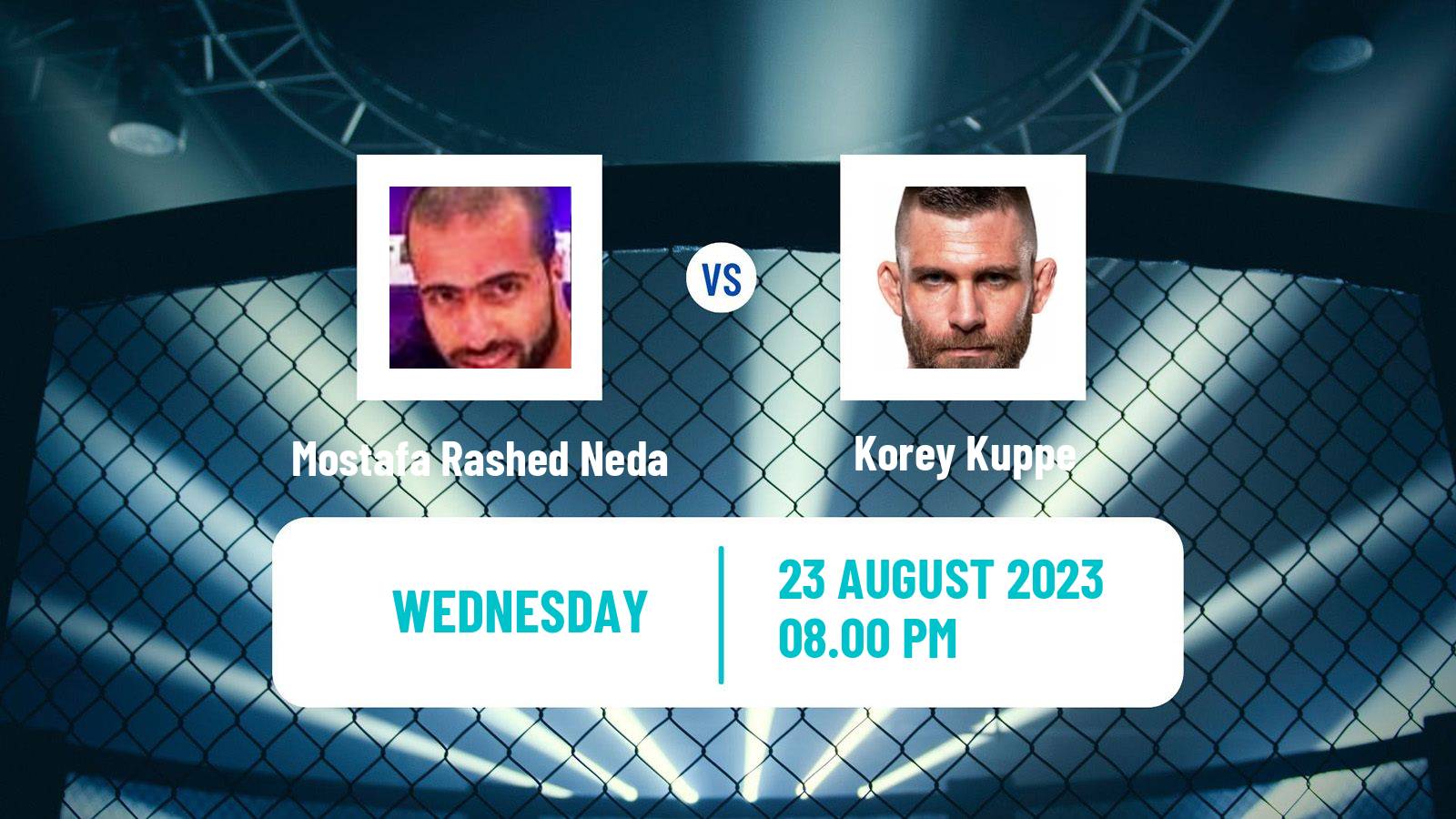 MMA Middleweight Pfl Men Mostafa Rashed Neda - Korey Kuppe