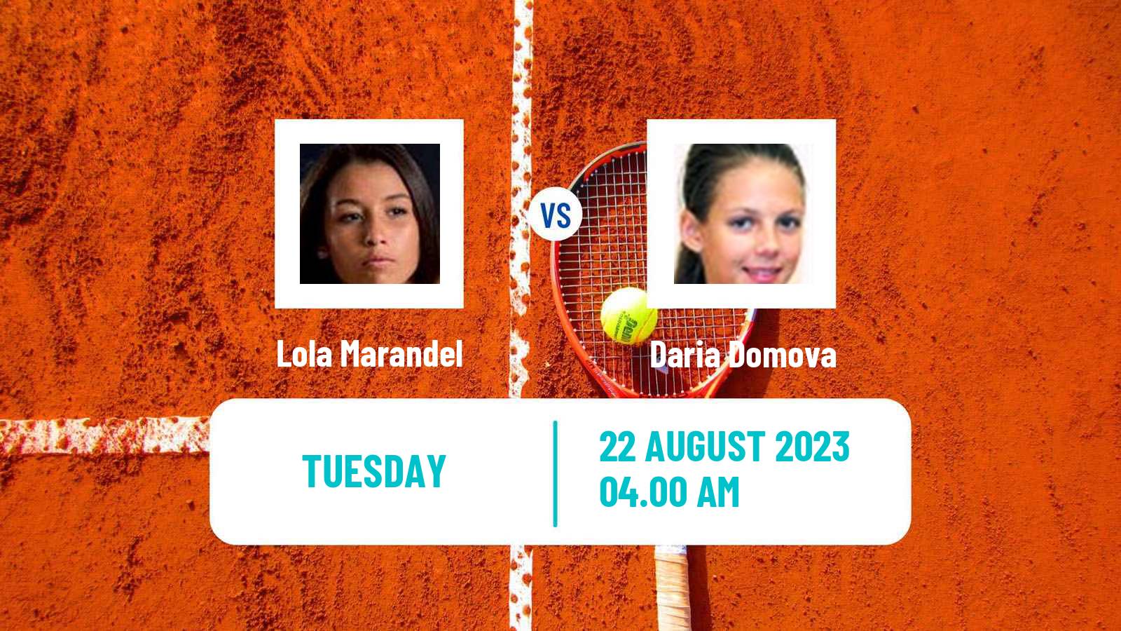 Tennis ITF W15 Monastir 51 Women Lola Marandel - Daria Domova