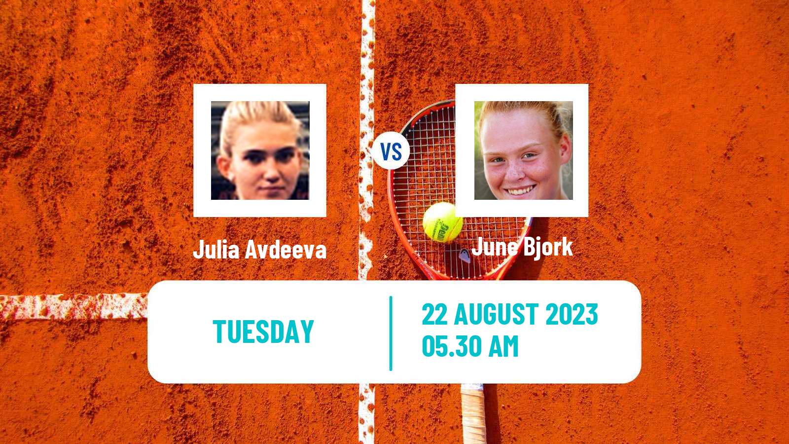 Tennis ITF W25 Malmo Women Julia Avdeeva - June Bjork