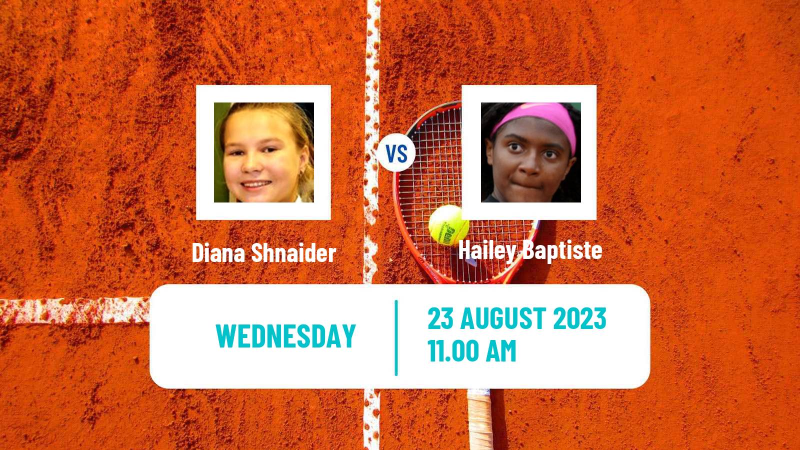 Tennis WTA US Open Diana Shnaider - Hailey Baptiste