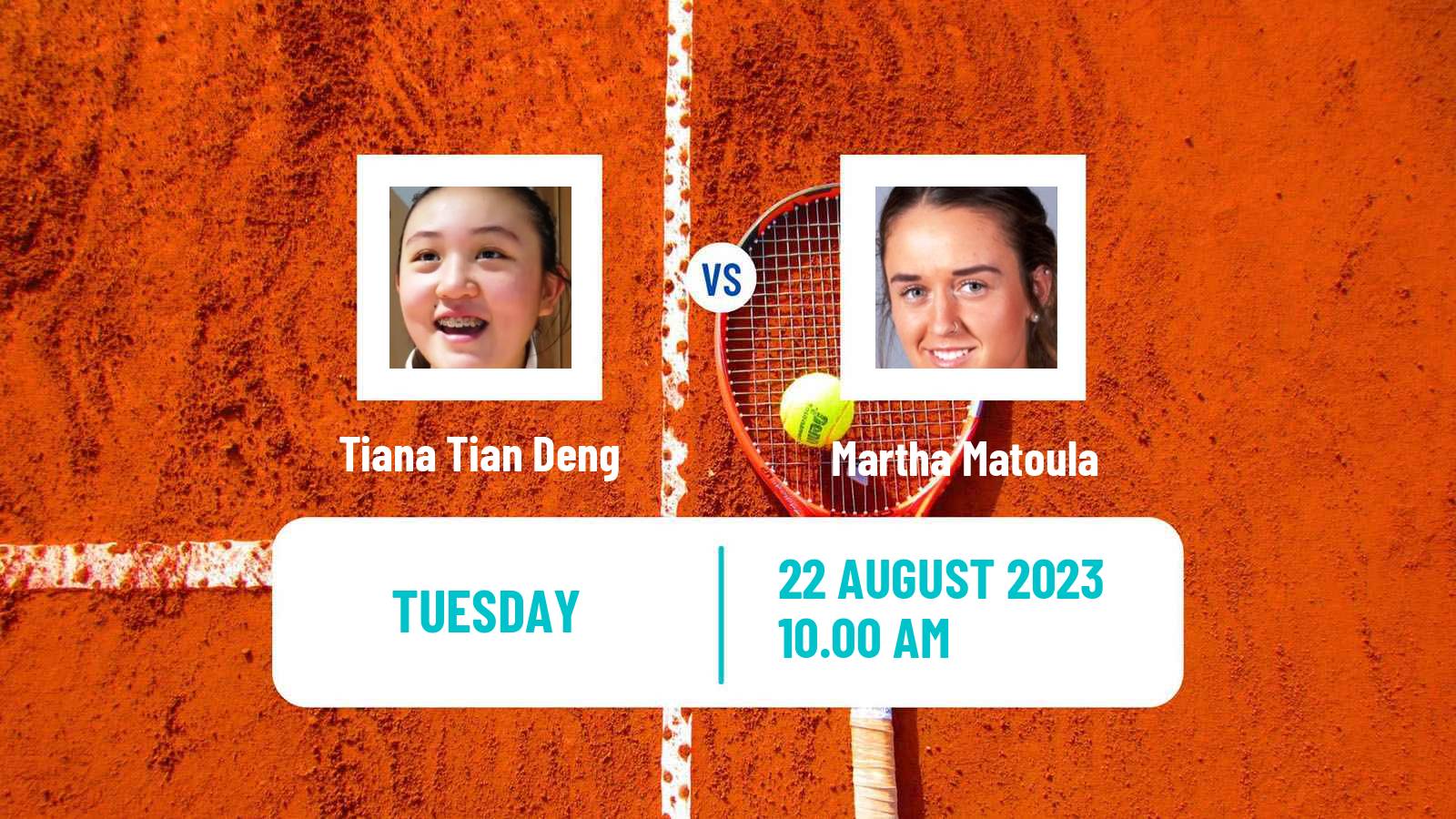 Tennis ITF W25 Malmo Women Tiana Tian Deng - Martha Matoula
