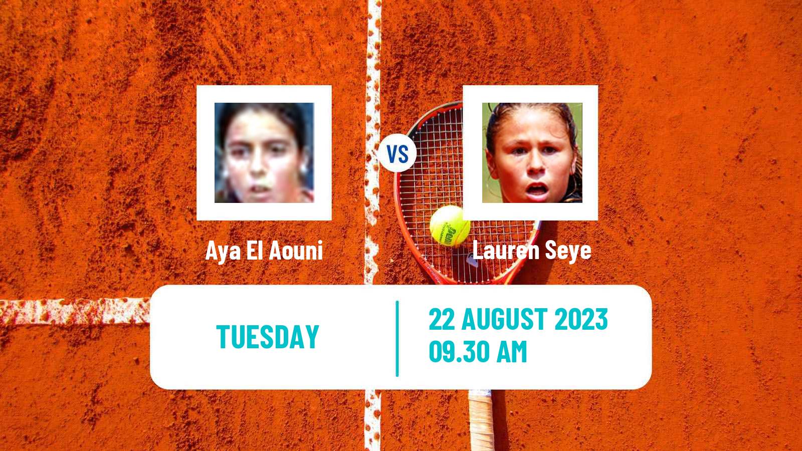 Tennis ITF W15 Wanfercee Baulet Women Aya El Aouni - Lauren Seye