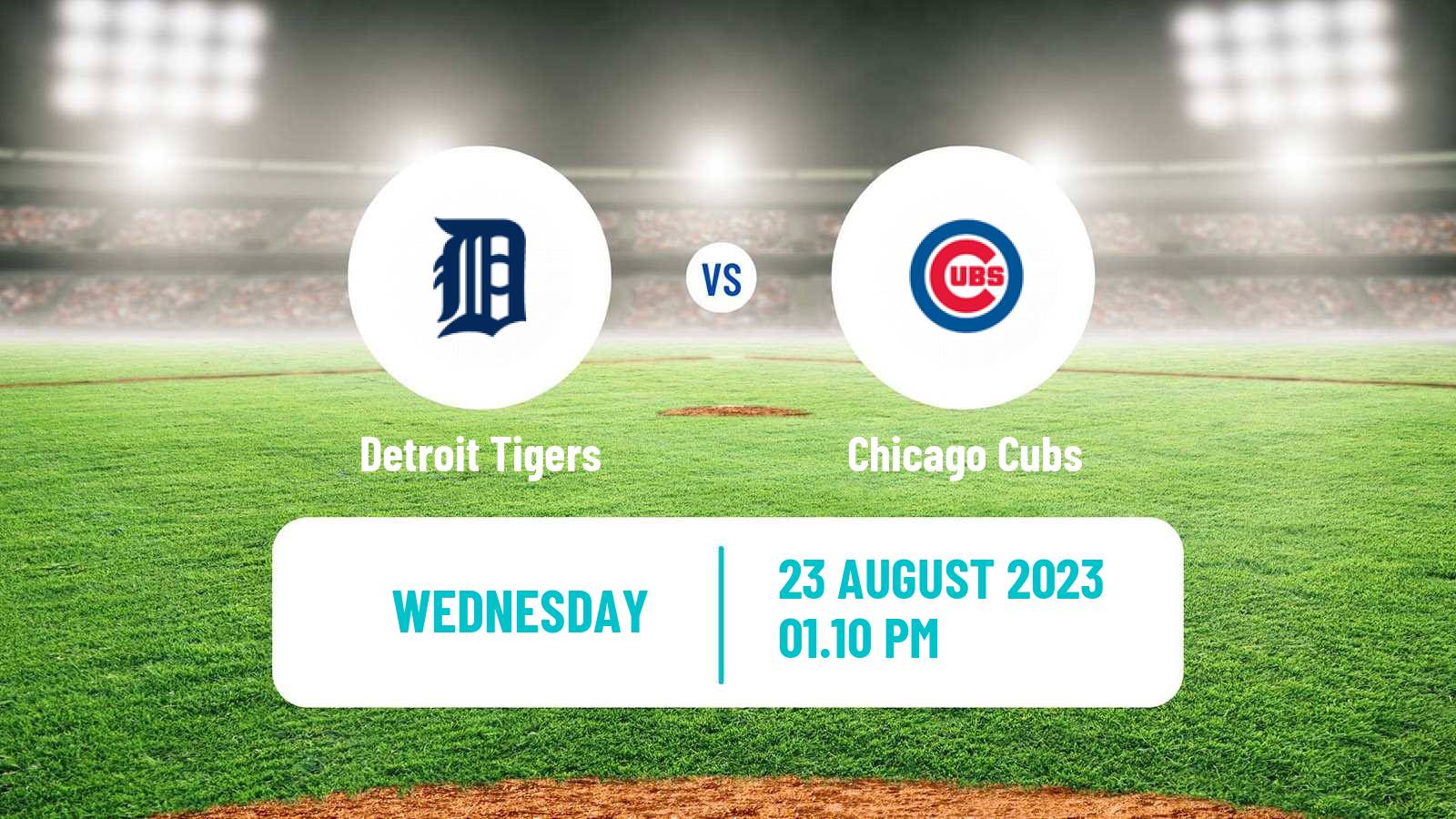 Baseball MLB Detroit Tigers - Chicago Cubs