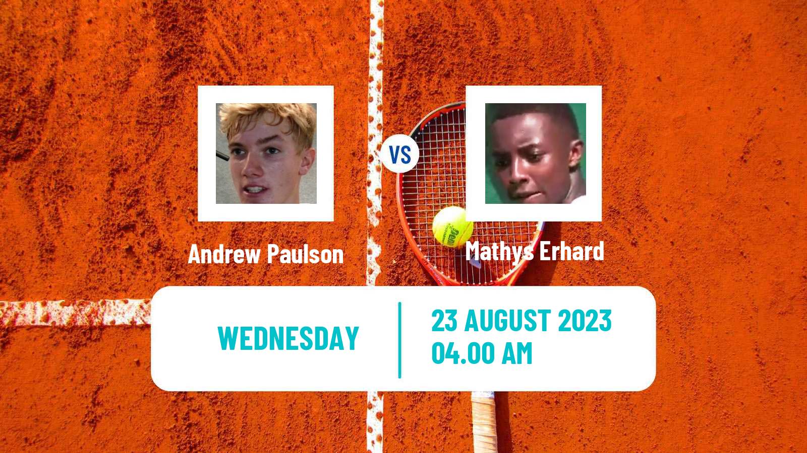 Tennis Prague 3 Challenger Men Andrew Paulson - Mathys Erhard