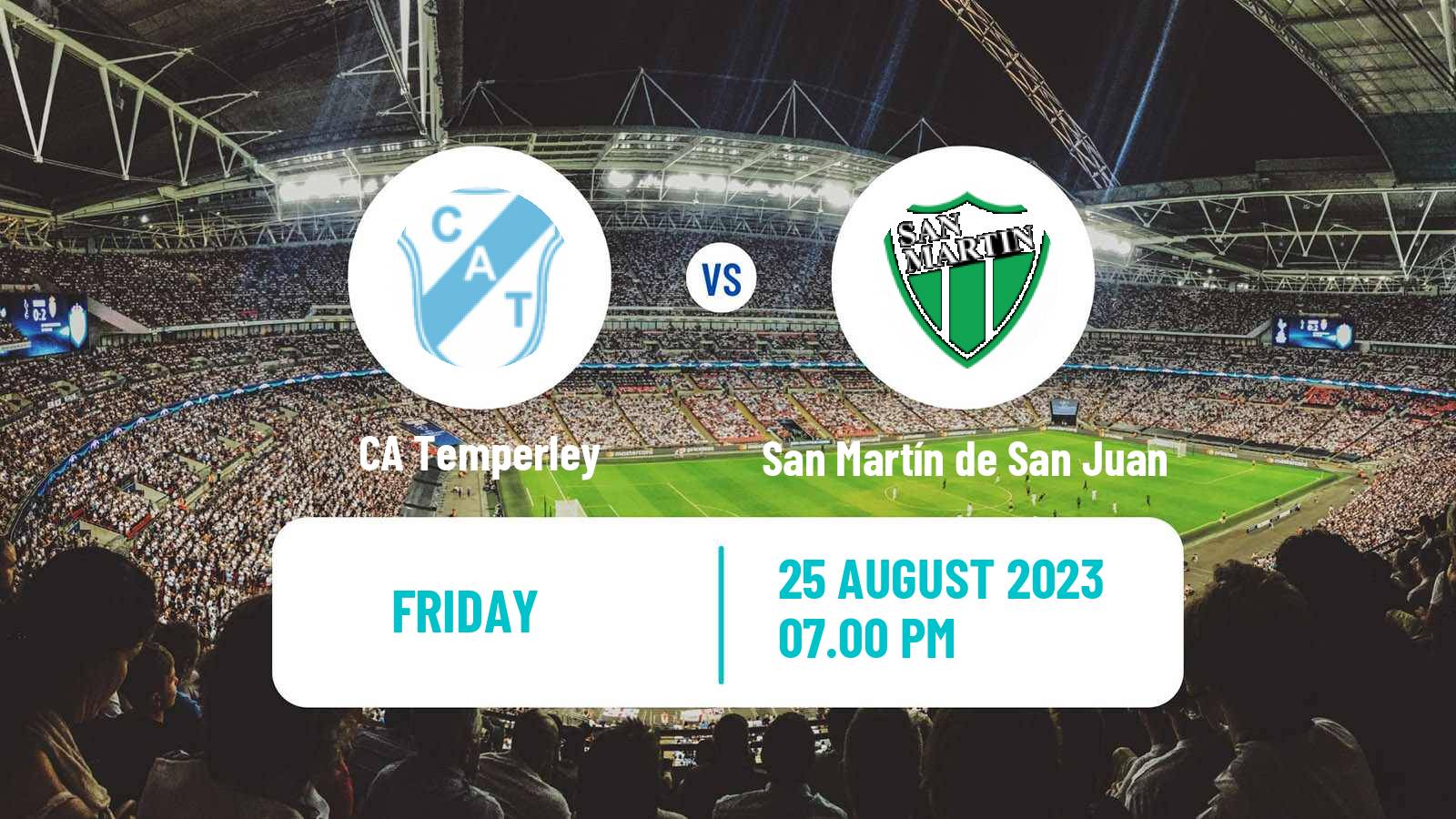 Soccer Argentinian Primera Nacional Temperley - San Martín de San Juan