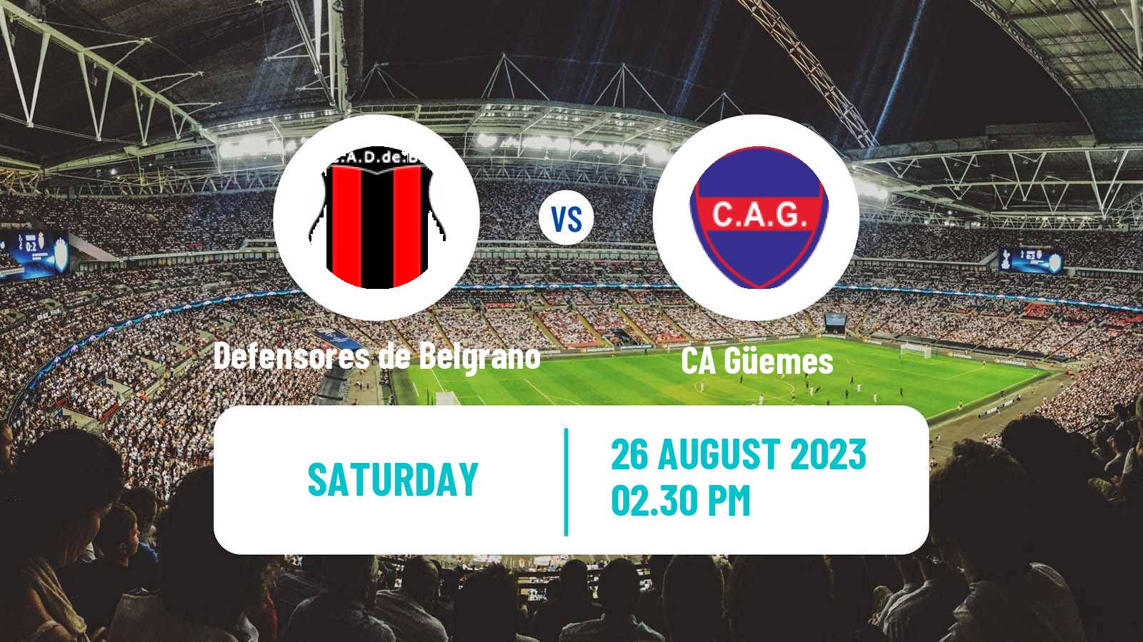 Soccer Argentinian Primera Nacional Defensores de Belgrano - Güemes