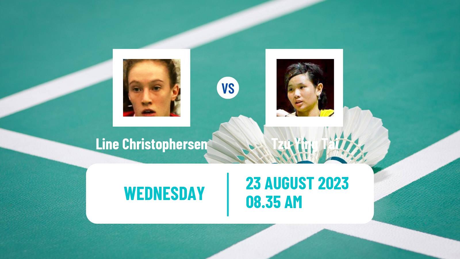 Badminton BWF World Championships Women Line Christophersen - Tzu Ying Tai
