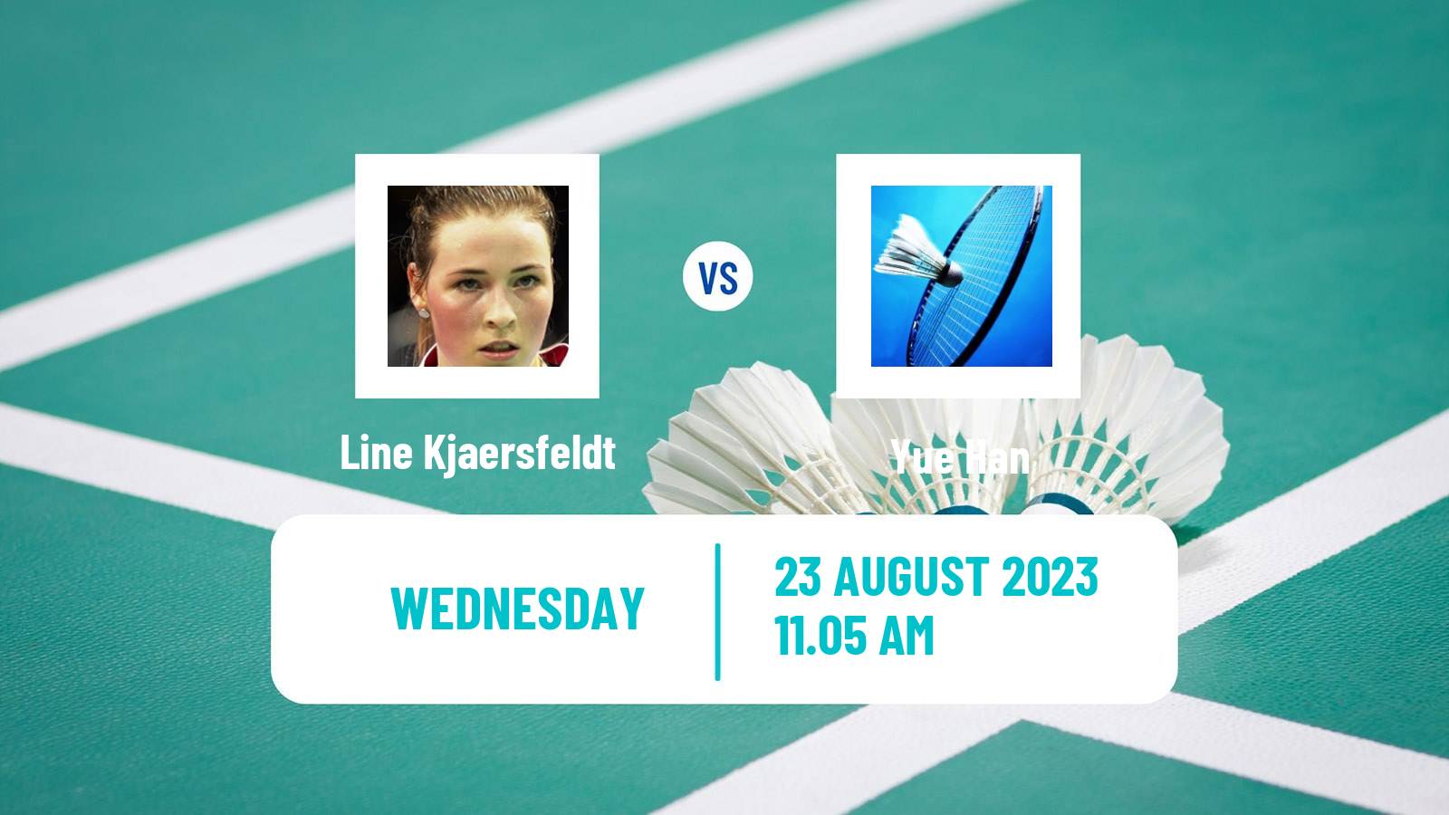 Badminton BWF World Championships Women Line Kjaersfeldt - Yue Han