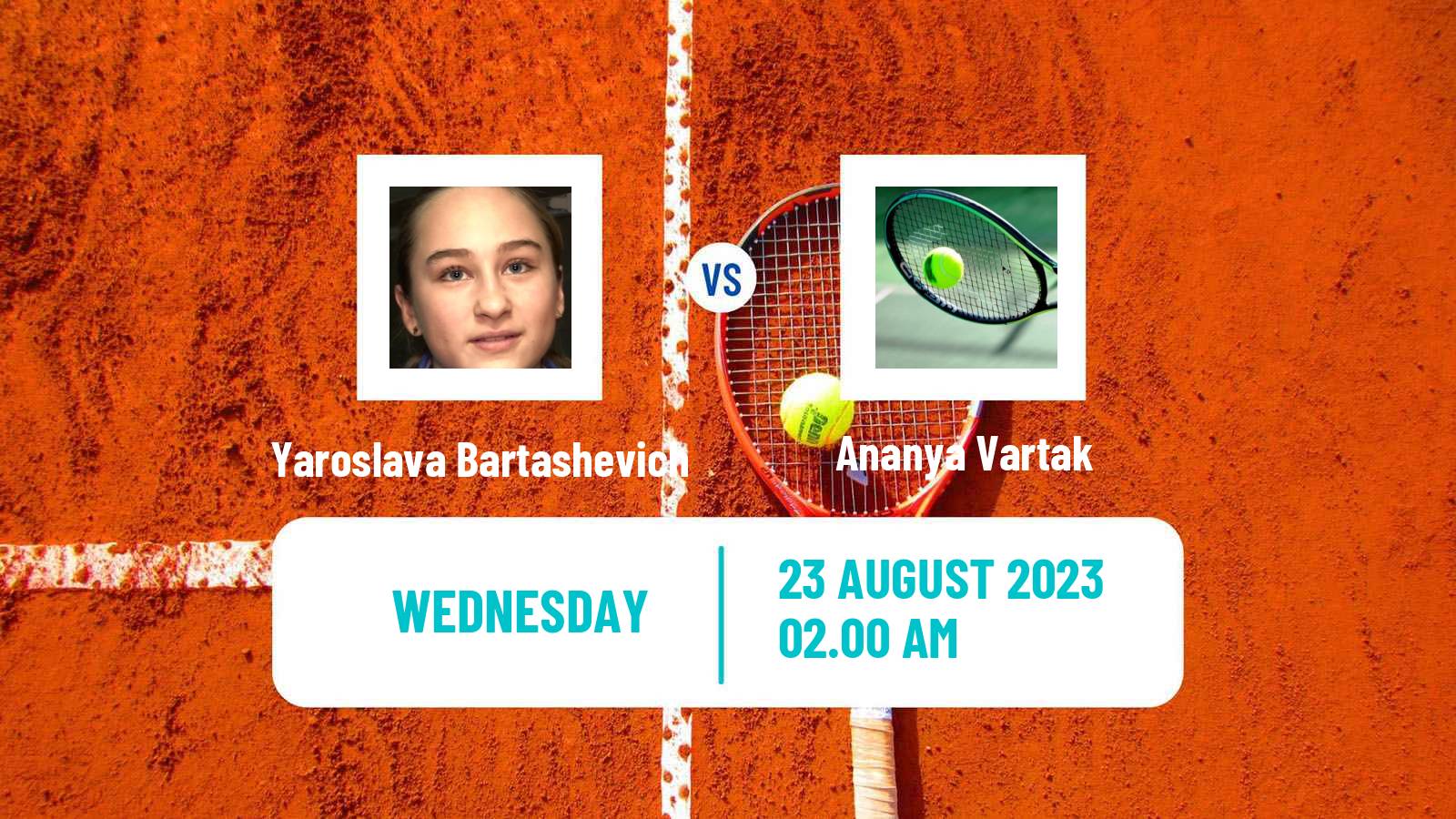 Tennis ITF W15 Baku Women Yaroslava Bartashevich - Ananya Vartak