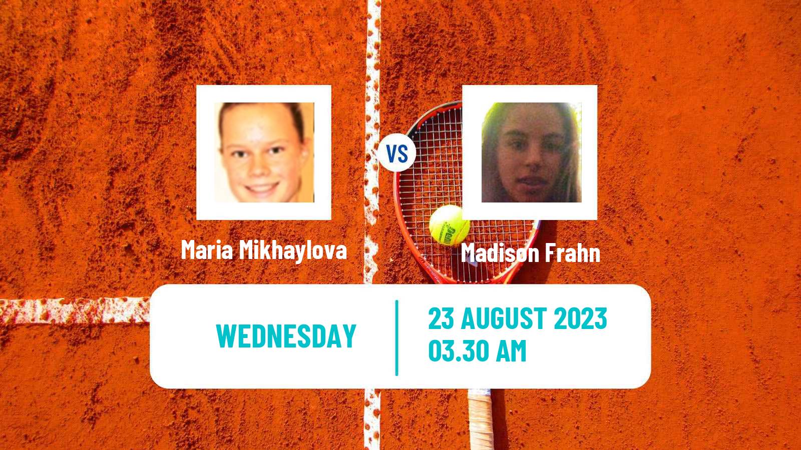 Tennis ITF W15 Baku Women Maria Mikhaylova - Madison Frahn
