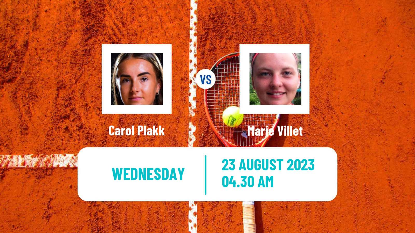 Tennis ITF W15 Monastir 29 Women Carol Plakk - Marie Villet