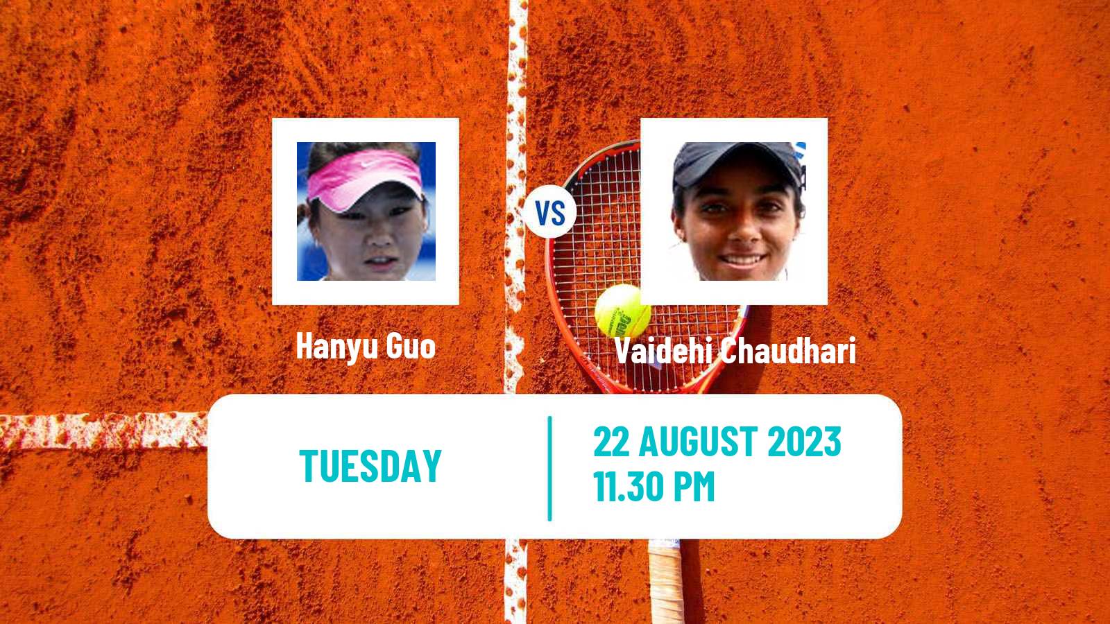 Tennis ITF W40 Hong Kong 2 Women Hanyu Guo - Vaidehi Chaudhari