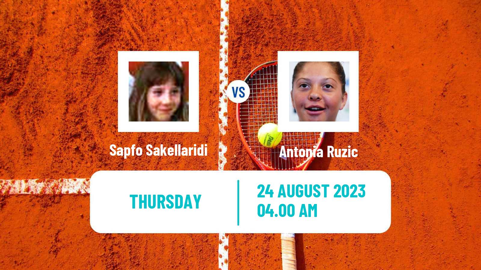 Tennis ITF W60 Prerov Women Sapfo Sakellaridi - Antonia Ruzic
