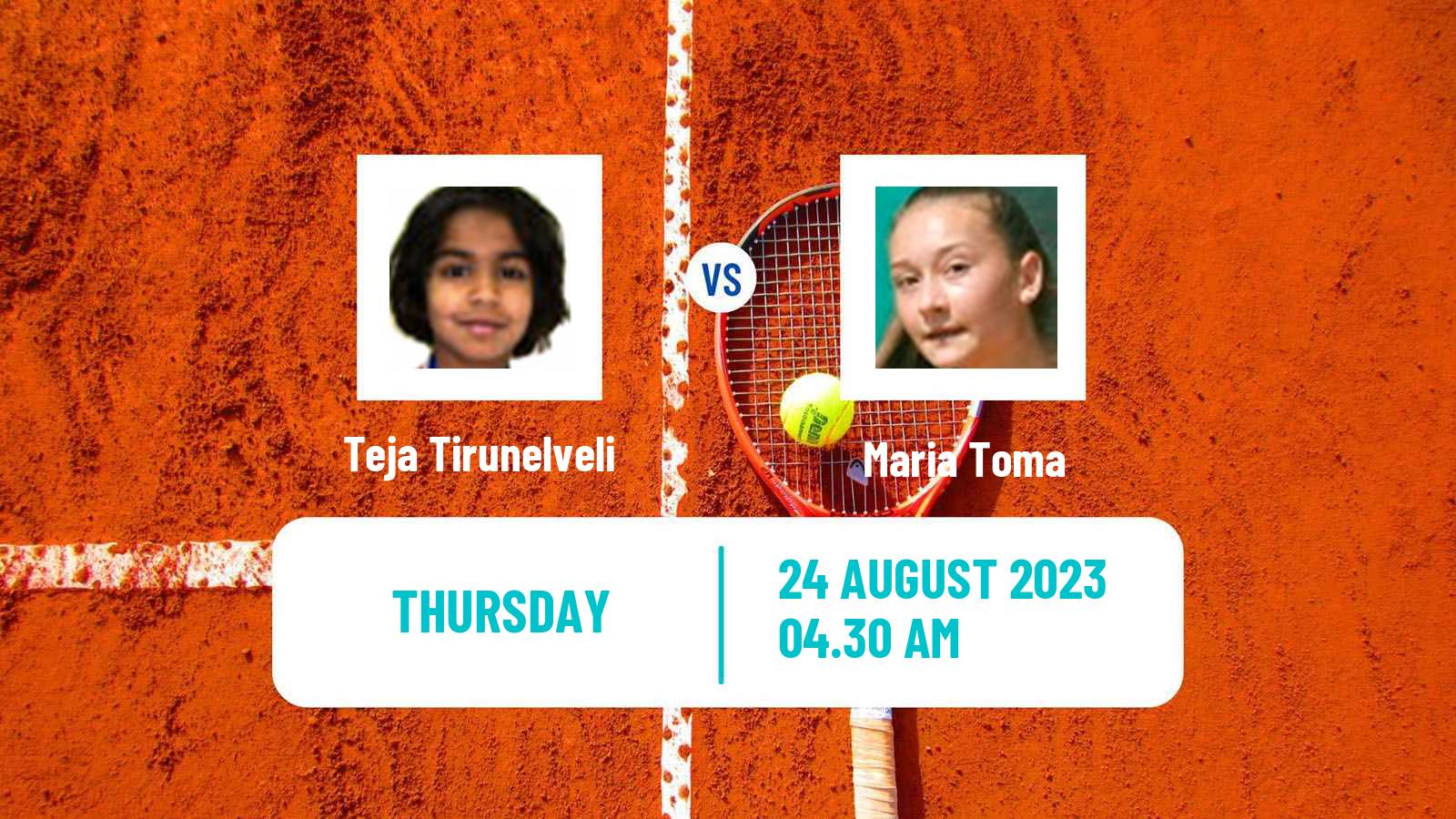 Tennis ITF W15 Baku Women Teja Tirunelveli - Maria Toma