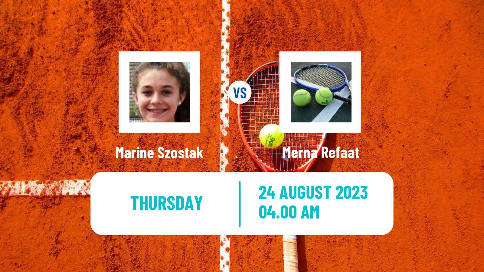 Tennis ITF W15 Monastir 29 Women Marine Szostak - Merna Refaat