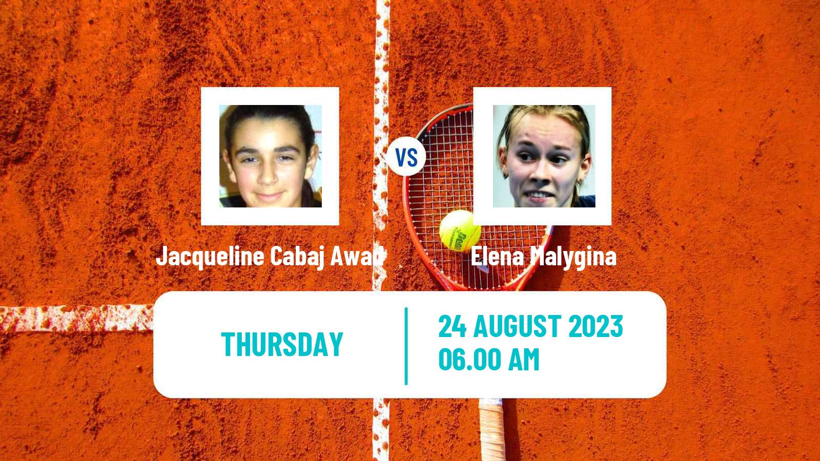 Tennis ITF W25 Malmo Women Jacqueline Cabaj Awad - Elena Malygina