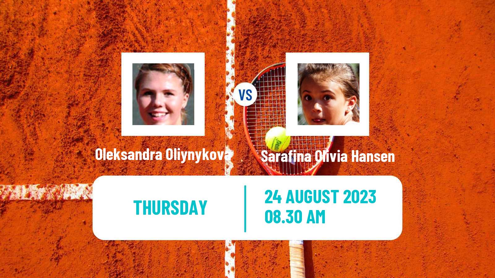 Tennis ITF W25 Malmo Women Oleksandra Oliynykova - Sarafina Olivia Hansen