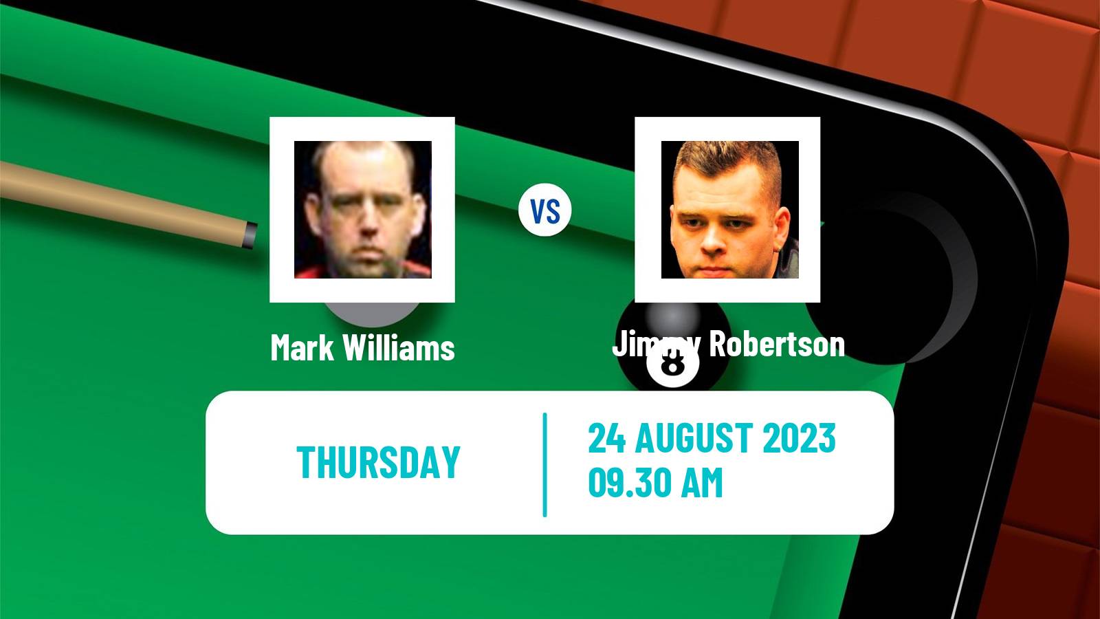 Snooker European Masters Mark Williams - Jimmy Robertson