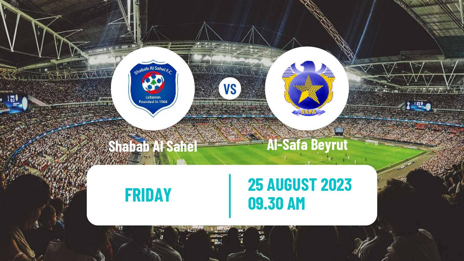 Soccer Lebanese Premier League Shabab Al Sahel - Al-Safa Beyrut