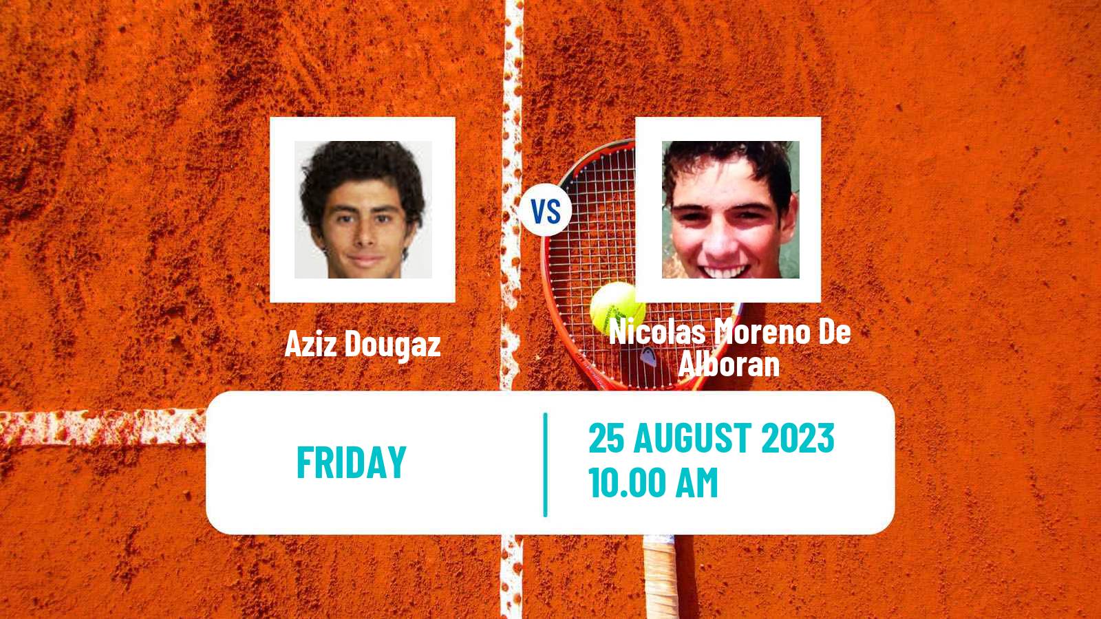 Tennis ATP US Open Aziz Dougaz - Nicolas Moreno De Alboran
