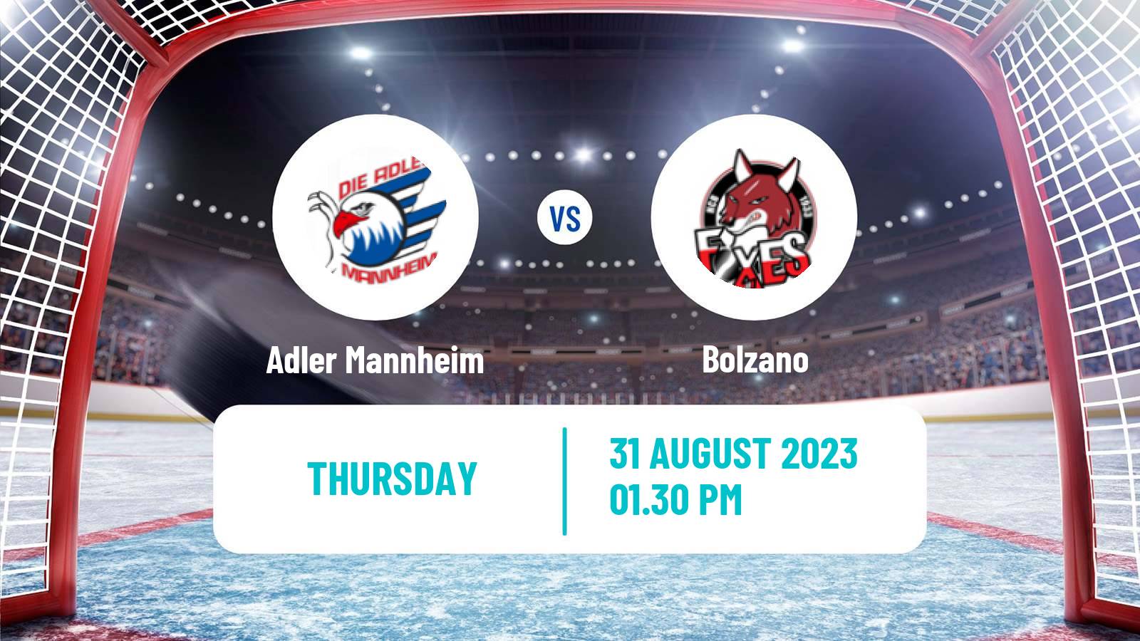 Hockey Champions League Ice Hockey Adler Mannheim - Bolzano