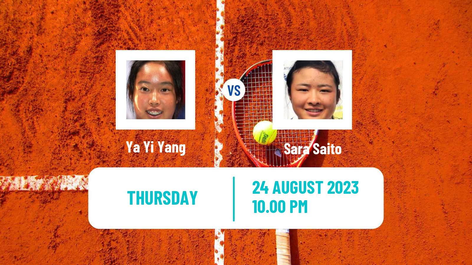 Tennis ITF W40 Hong Kong 2 Women Ya Yi Yang - Sara Saito