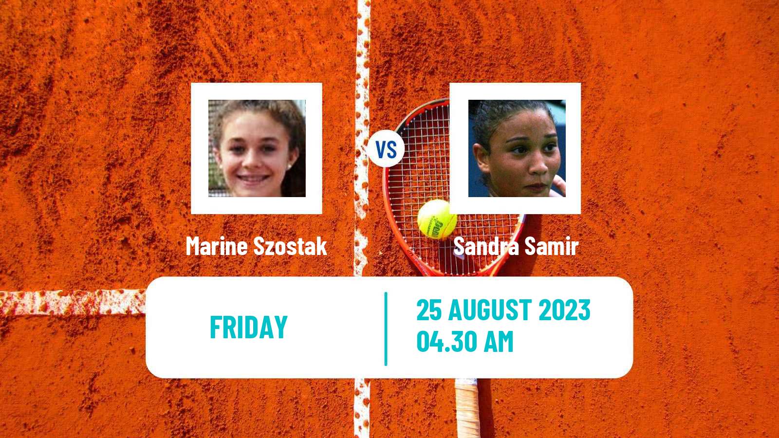 Tennis ITF W15 Monastir 29 Women Marine Szostak - Sandra Samir