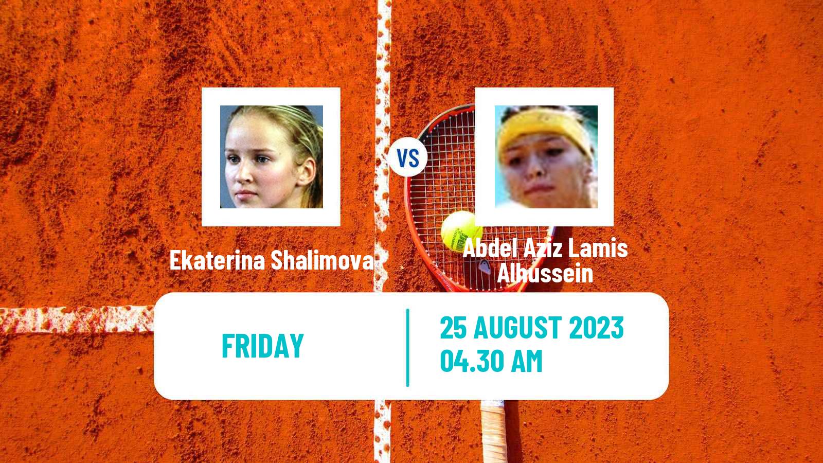 Tennis ITF W15 Monastir 29 Women Ekaterina Shalimova - Abdel Aziz Lamis Alhussein