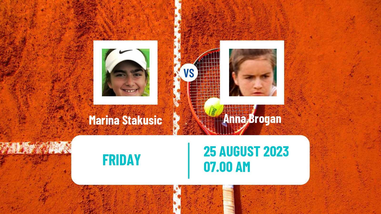 Tennis ITF W25 Vigo Women Marina Stakusic - Anna Brogan