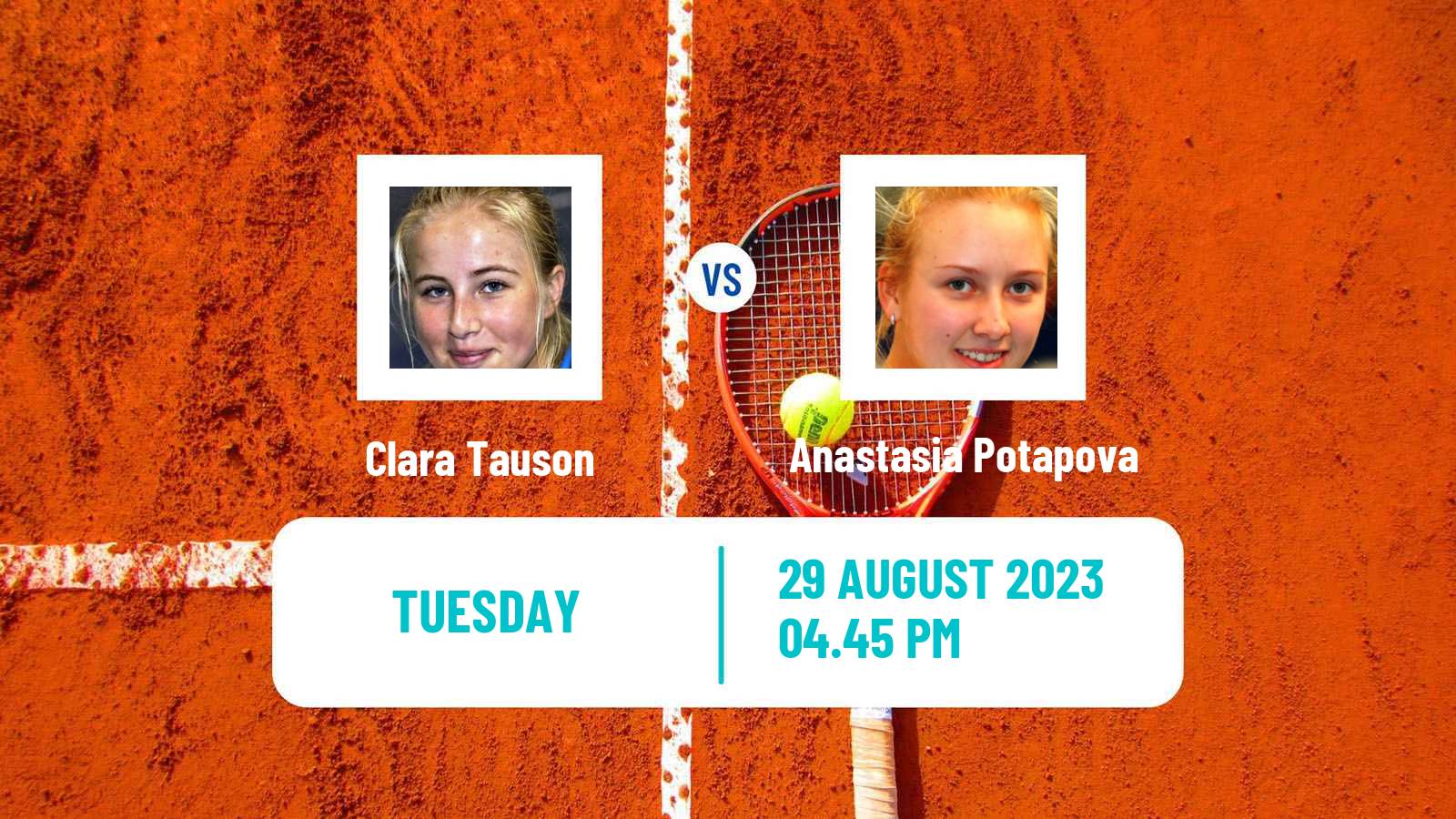Tennis WTA US Open Clara Tauson - Anastasia Potapova