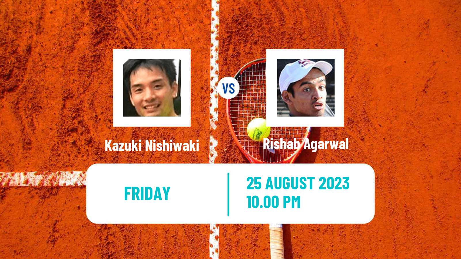 Tennis ITF M25 Tainan 2 Men Kazuki Nishiwaki - Rishab Agarwal