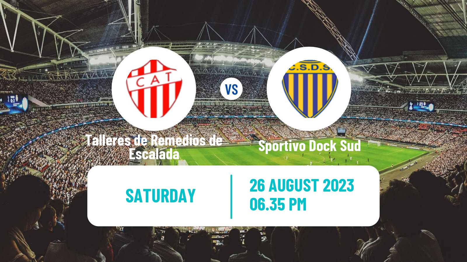 Soccer Argentinian Primera B Talleres de Remedios de Escalada - Sportivo Dock Sud