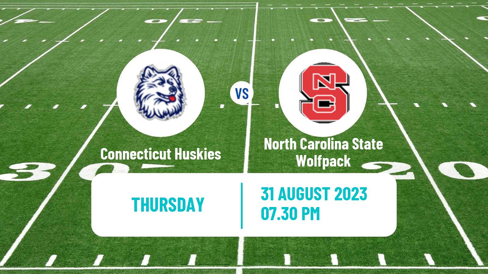 American football NCAA College Football Connecticut Huskies - North Carolina State Wolfpack